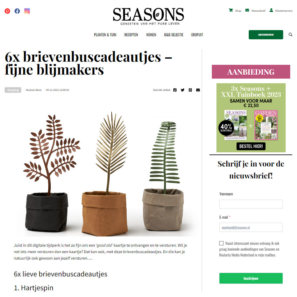 6x brievenbuscadeautjes – SEASONS