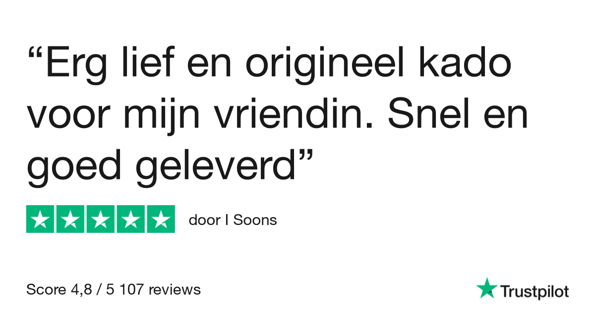 Erg lief en origineel kado voor mijn…