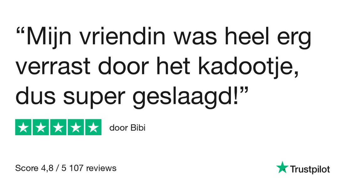 Mijn vriendin was heel erg verrast door…