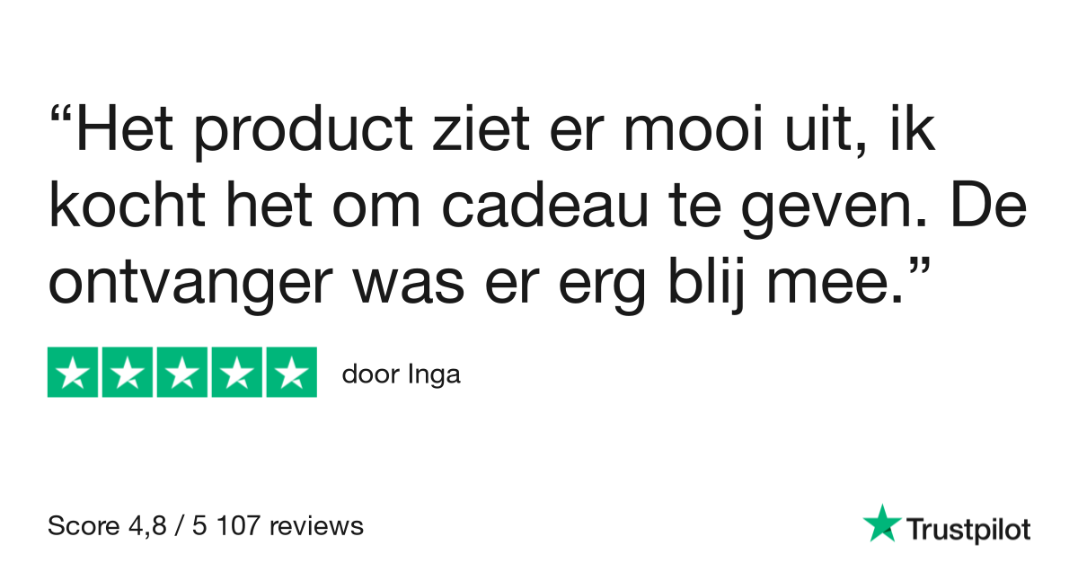 Het product ziet er mooi uit