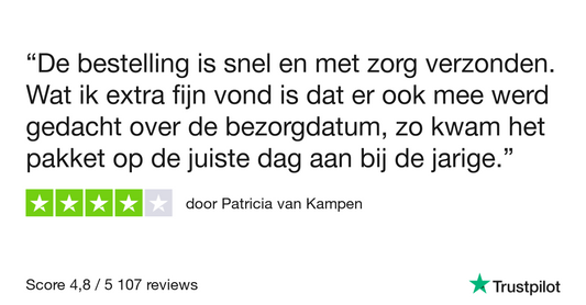 De bestelling is snel en met zorg…