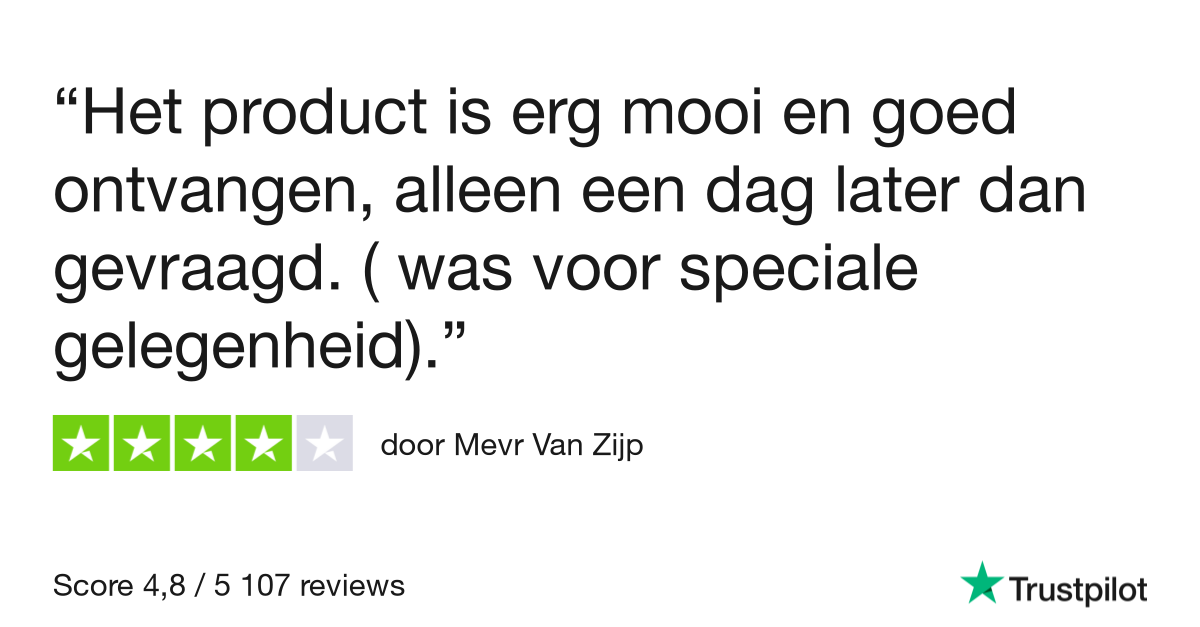 Het product is erg mooi en goed…