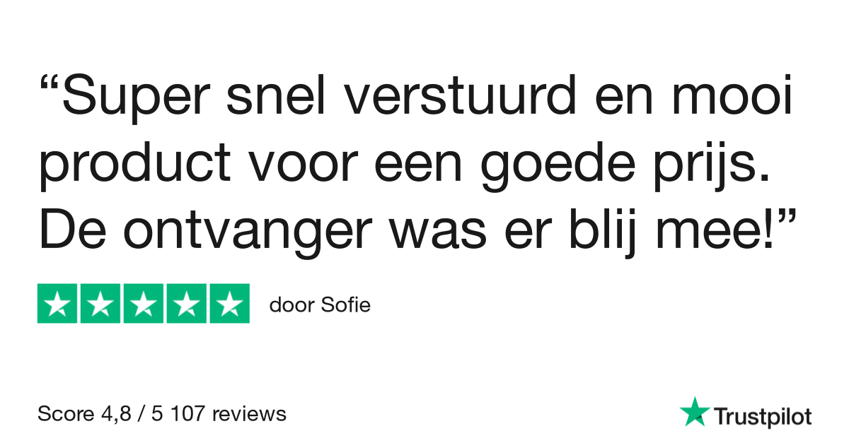 Super snel verstuurd en mooi product…