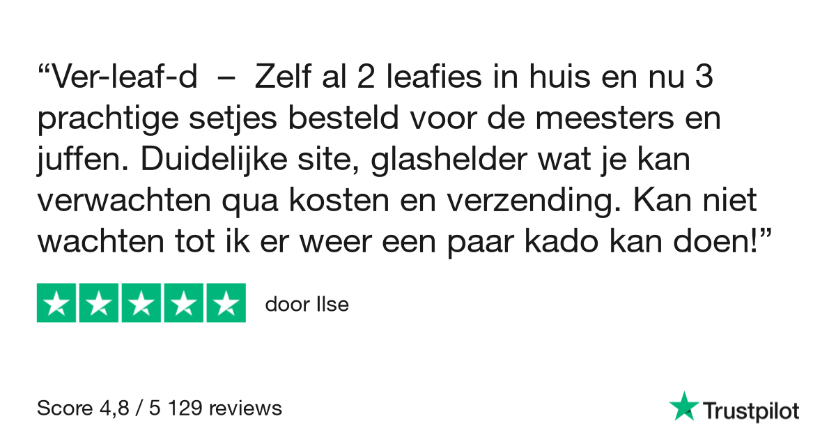 positieve review. kan niet wachten tot ik er weer een paar kado kan doen